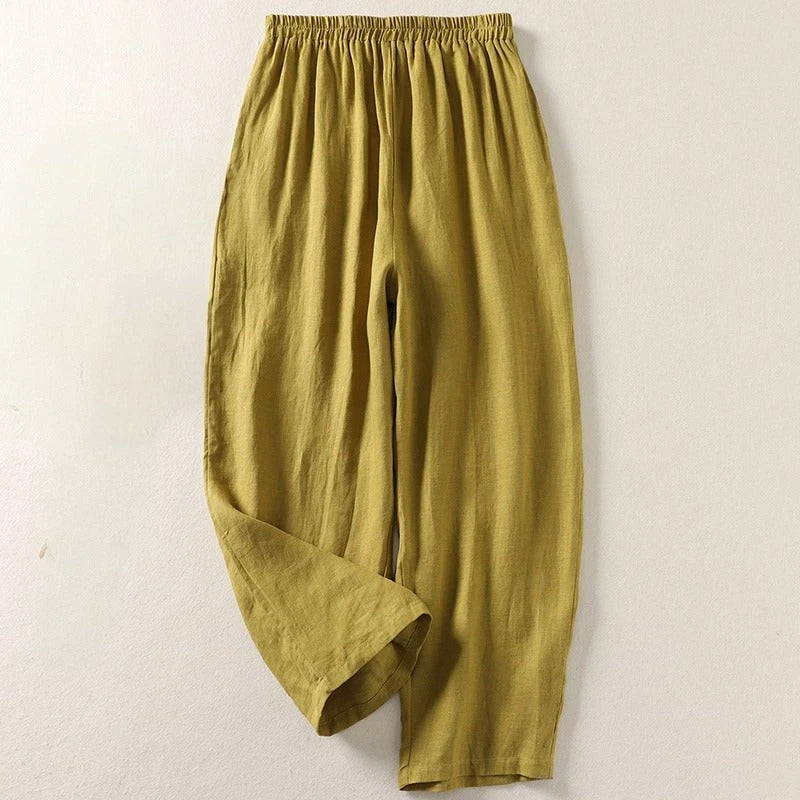 Éliane | Pantalon en lin à coupe décontractée