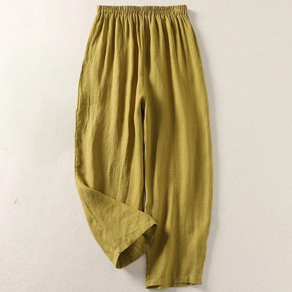 Éliane | Pantalon en lin à coupe décontractée