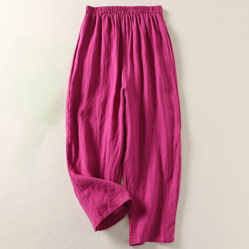 Éliane | Pantalon en lin à coupe décontractée