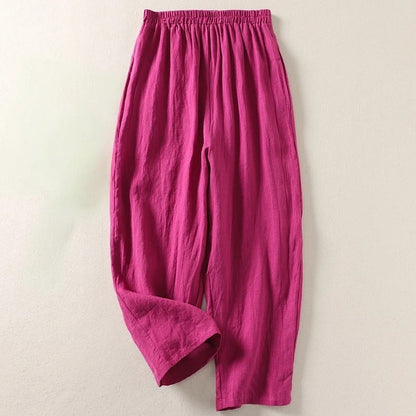 Éliane | Pantalon en lin à coupe décontractée