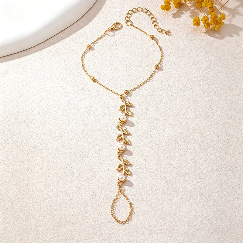 Bracelet Feuille Vintage