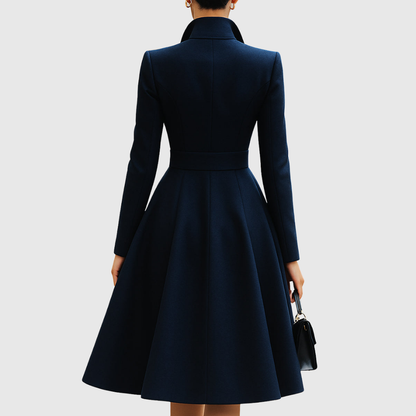 Eleanor | Robe Manteau Ajustée Marine