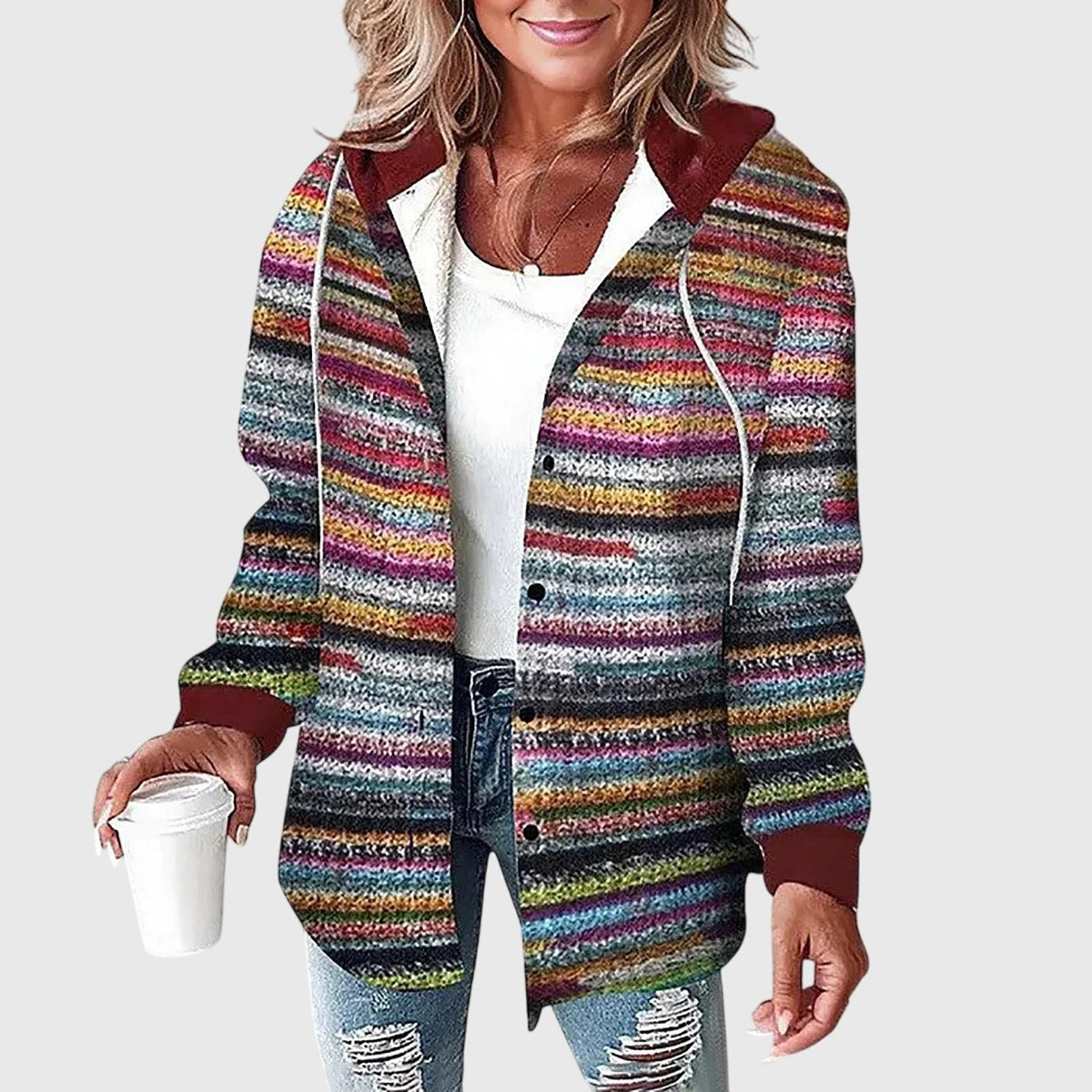 Martina | Veste Femme à Panneau Boutonné en Maille