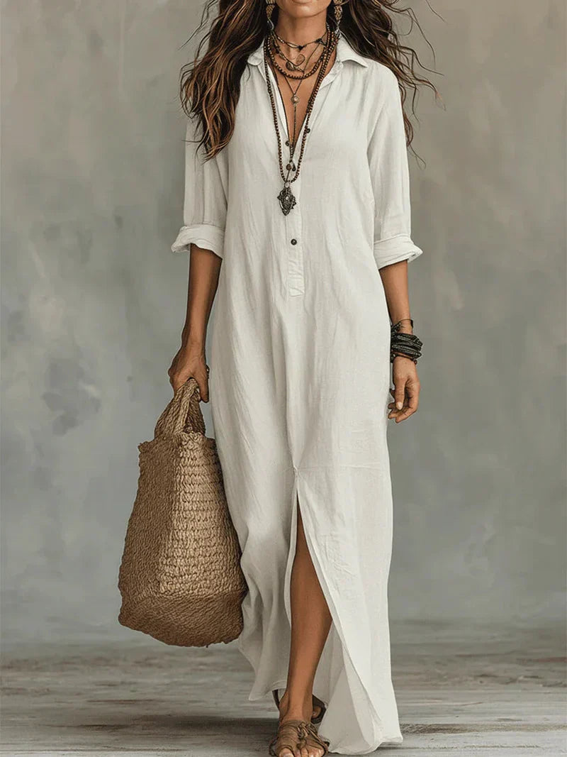 Claire | Robe maxi élégante à la silhouette flatteuse