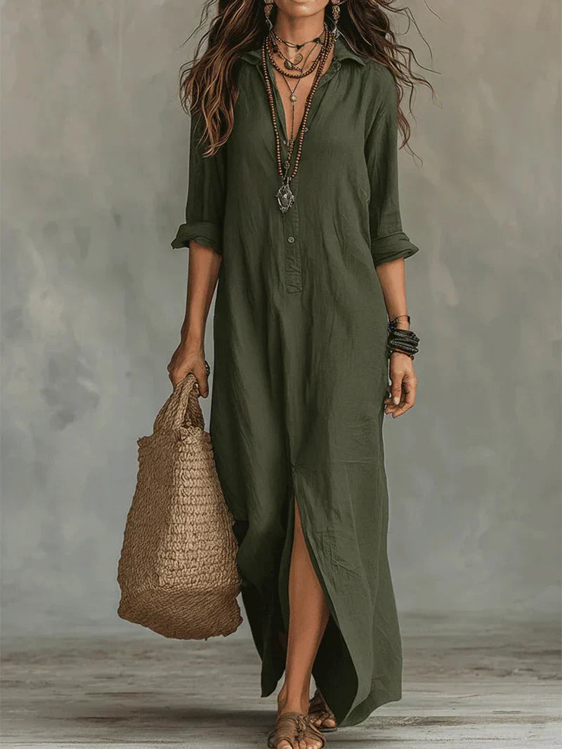 Claire | Robe maxi élégante à la silhouette flatteuse