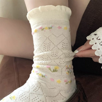 Chaussettes Fleuries Décontractées
