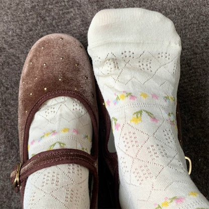 Chaussettes Fleuries Décontractées