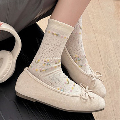 Chaussettes Fleuries Décontractées