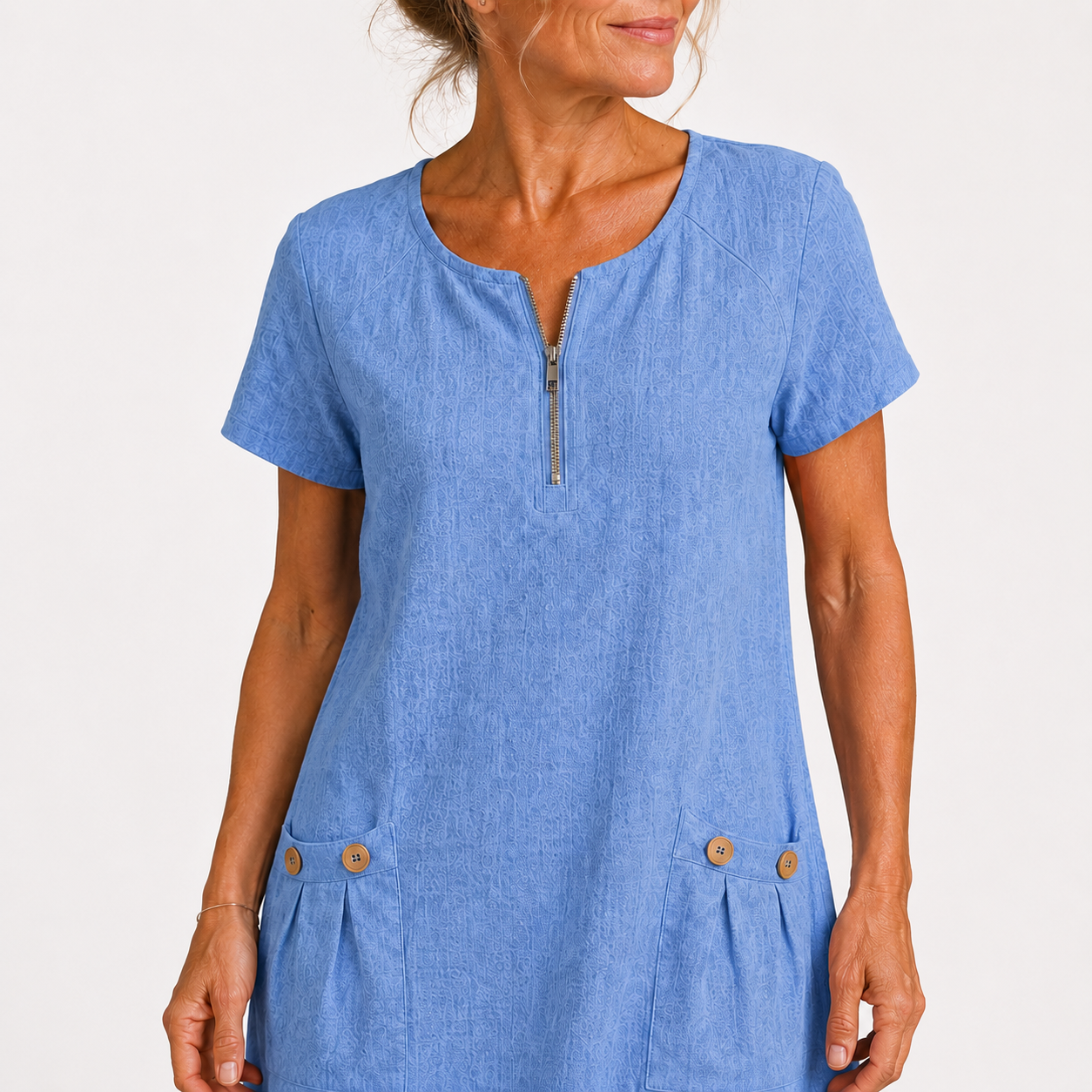 Adélaïde | Robe décontractée en coton et lin