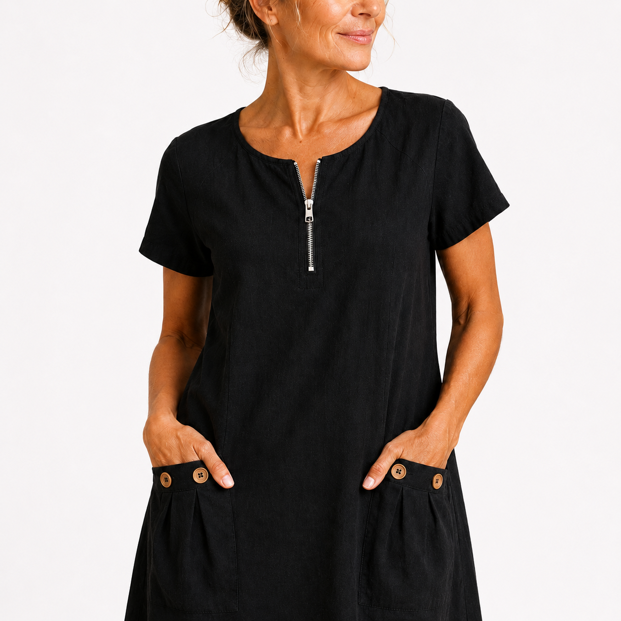 Adélaïde | Robe décontractée en coton et lin