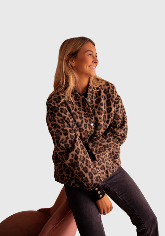 Elodie | Veste élégante à imprimé léopard