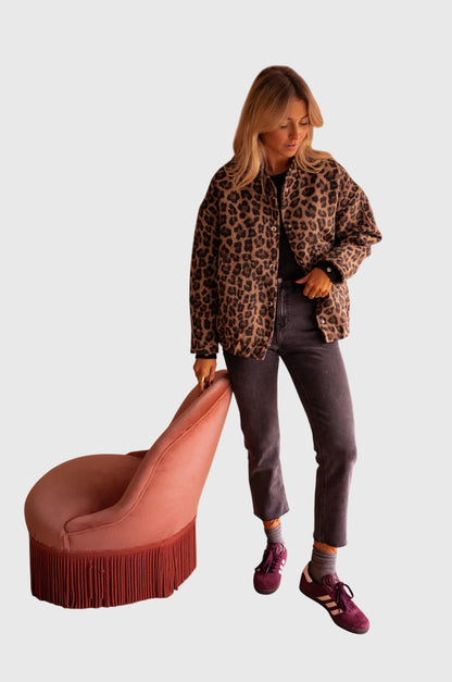 Elodie | Veste élégante à imprimé léopard