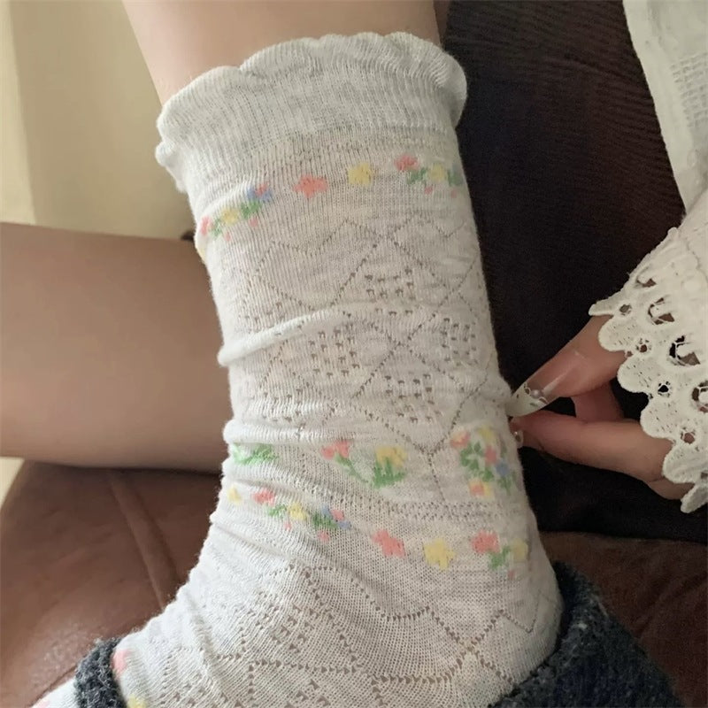 Chaussettes Fleuries Décontractées