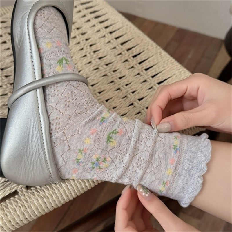 Chaussettes Fleuries Décontractées