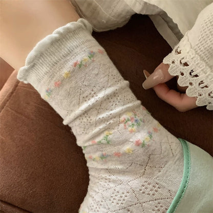 Chaussettes Fleuries Décontractées