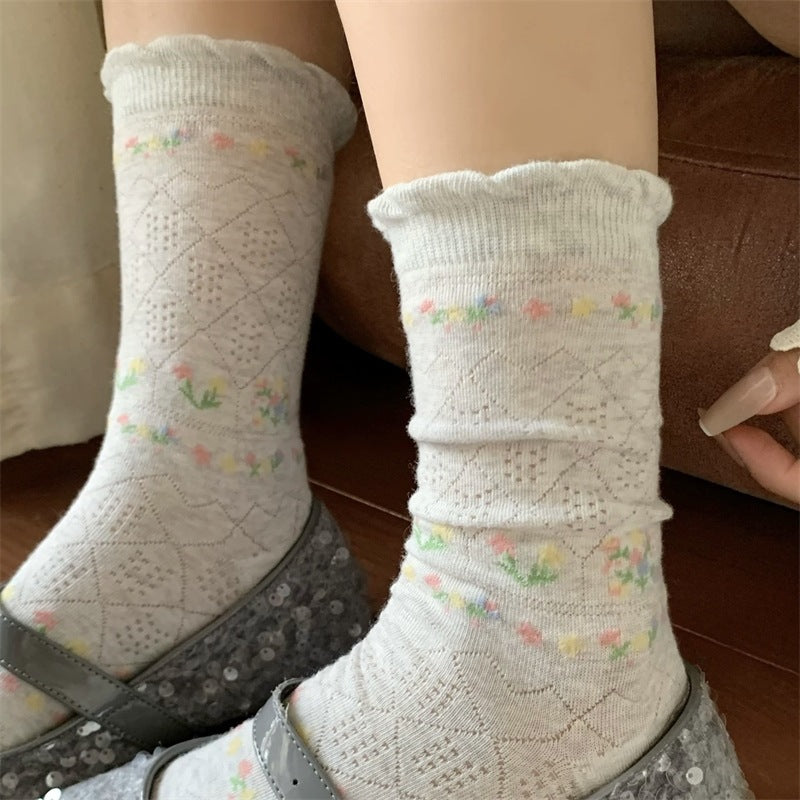 Chaussettes Fleuries Décontractées