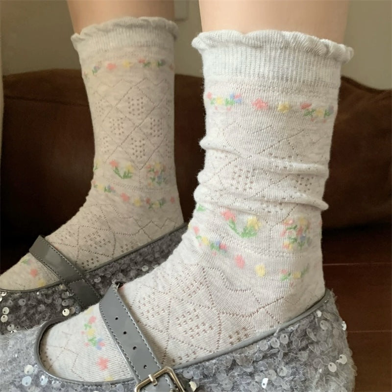 Chaussettes Fleuries Décontractées