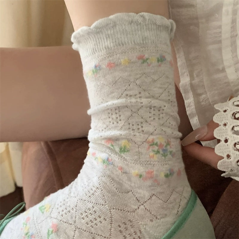Chaussettes Fleuries Décontractées