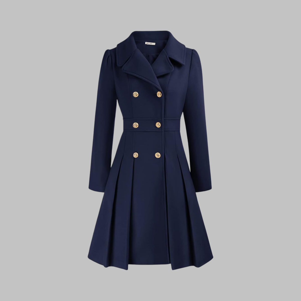 Dami - Manteau Long à Double Bouton Élégant