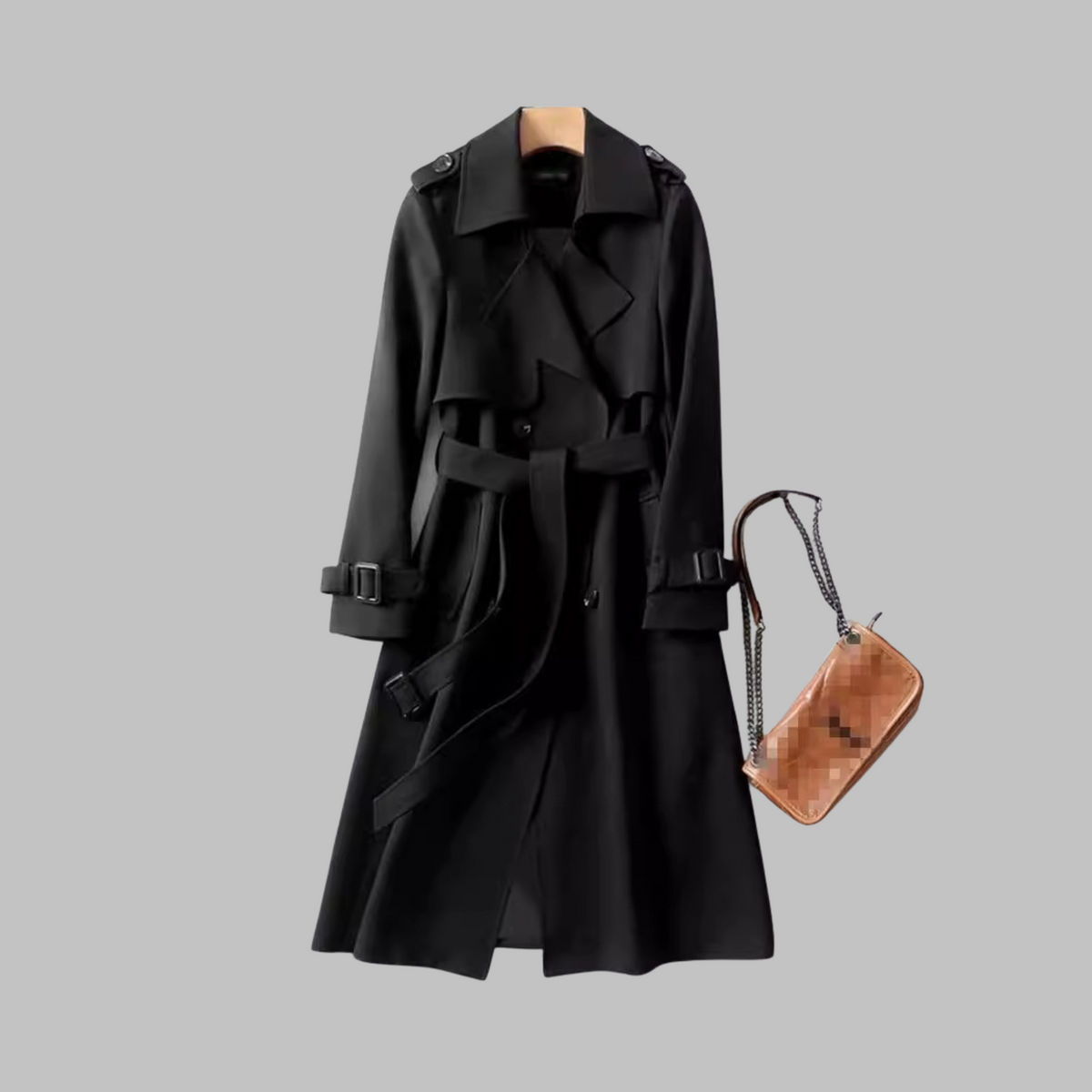 Tia - Manteau élégant à coupe ample, longueur genou