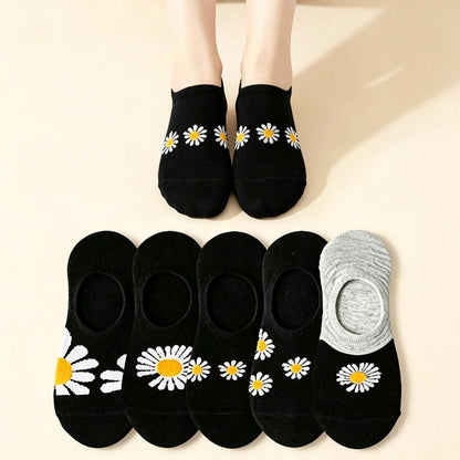 Chaussettes Décontractées À Motifs De Chrysanthèmes