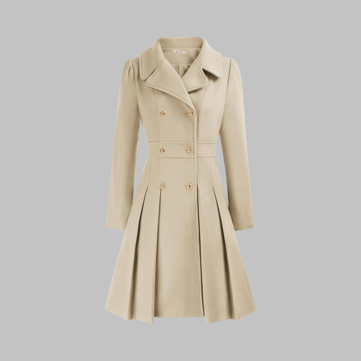 Dami - Manteau Long à Double Bouton Élégant