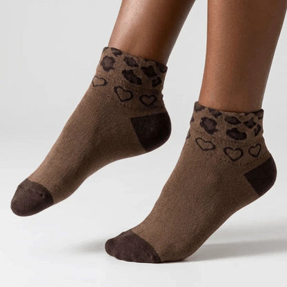 Chaussettes Vintage À Motif Léopard