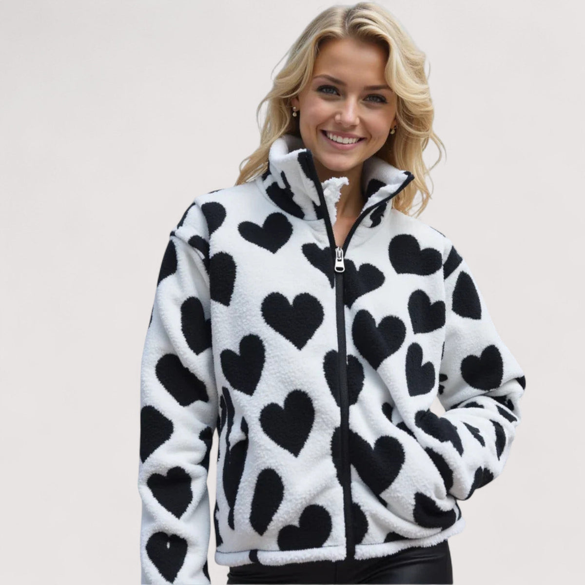 Florence | Veste réversible à motif cœur