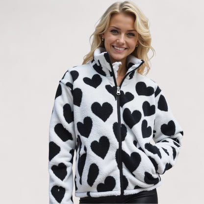 Florence | Veste réversible à motif cœur