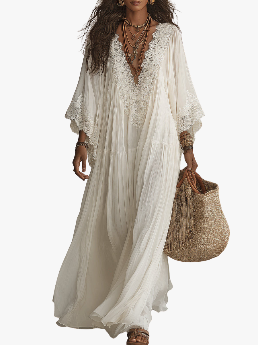 Chantal | Robe maxi en dentelle