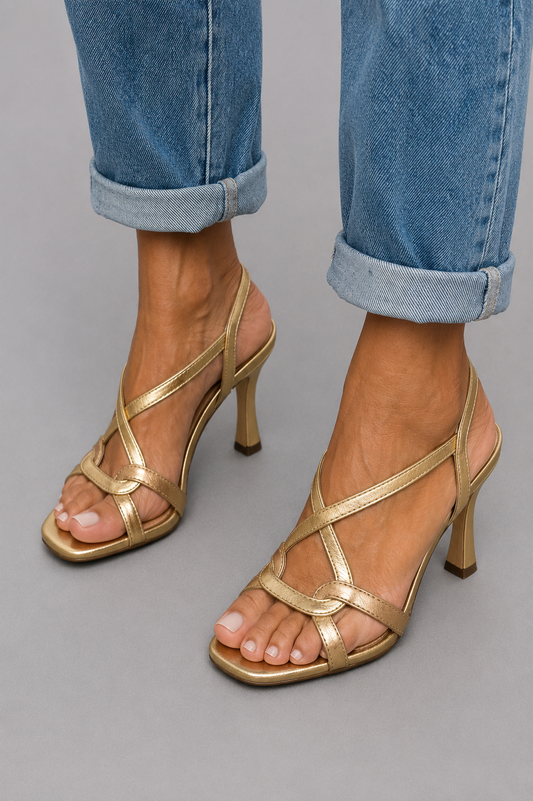 Lucie | sandales à talons Golden Summer Charm
