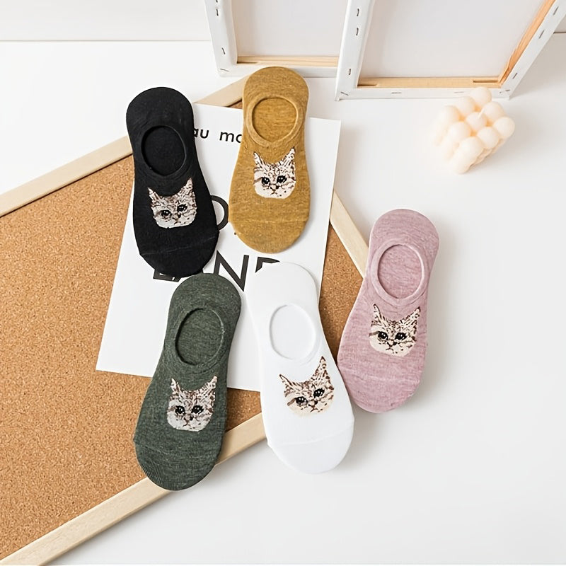 Chaussettes Décontractées À Motif De Chat
