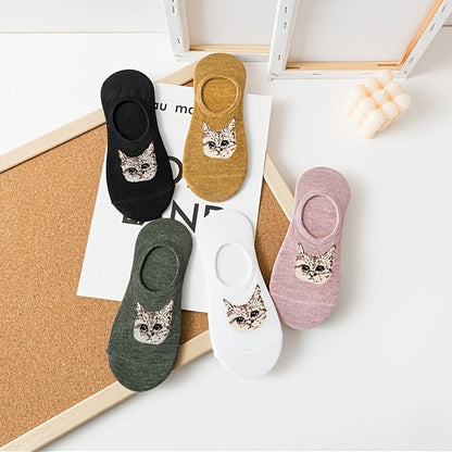 Chaussettes Décontractées À Motif De Chat