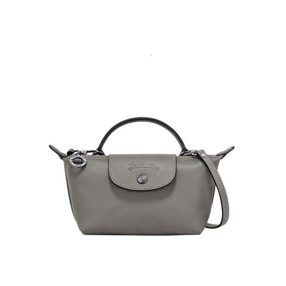 Mini Sac en Cuir Longchamp - Gris