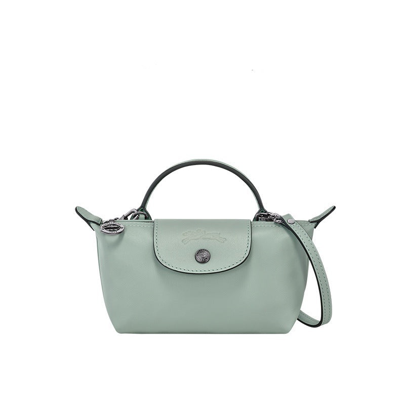Mini Sac en Cuir Longchamp - Bleu Clair