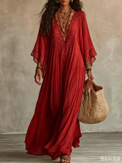 Chantal | Robe maxi en dentelle