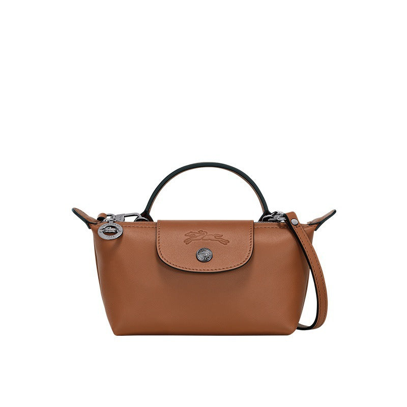 Mini Sac en Cuir Longchamp - Marron