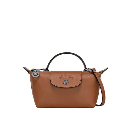 Mini Sac en Cuir Longchamp - Marron