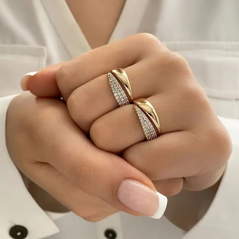 Bague Élégante avec Pierres Brillantes