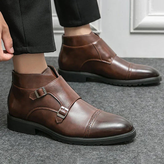 Parker | Bottes à Double Boucle en Cuir Synthétique