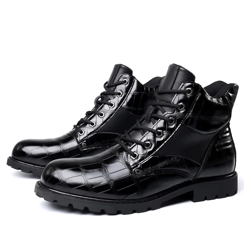 Rendell™ | Bottes en cuir crocodile