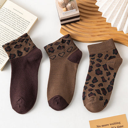Chaussettes Vintage À Motif Léopard