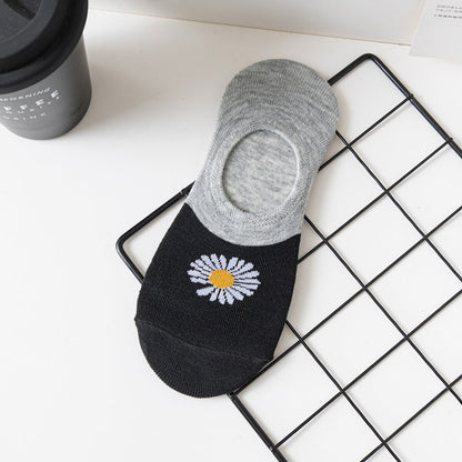 Chaussettes Décontractées À Motifs De Chrysanthèmes
