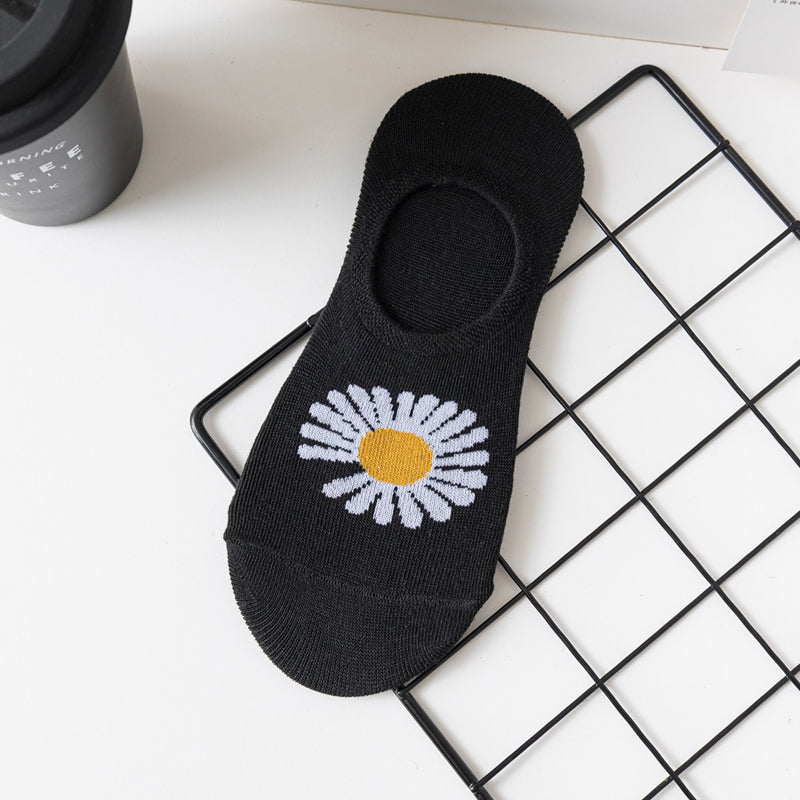 Chaussettes Décontractées À Motifs De Chrysanthèmes