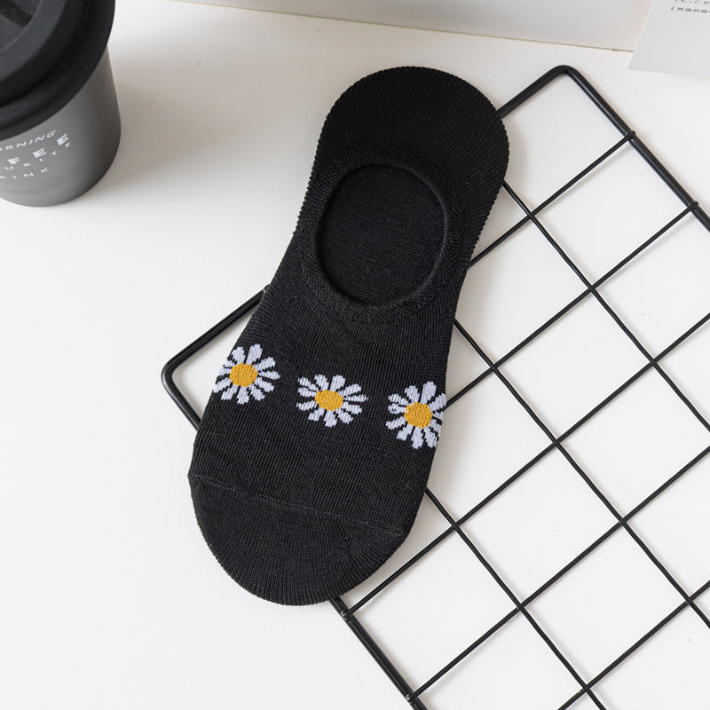 Chaussettes Décontractées À Motifs De Chrysanthèmes