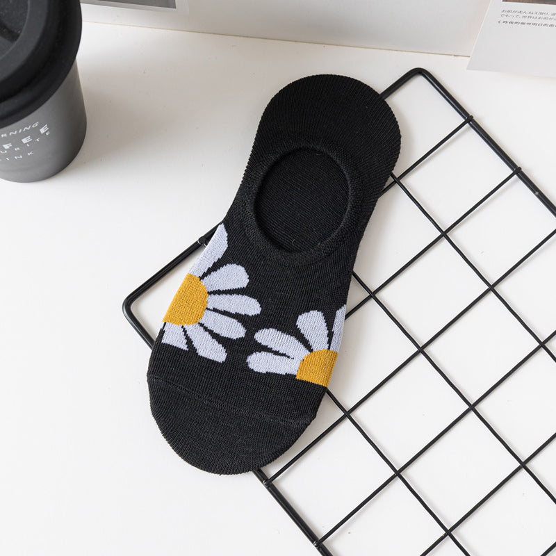 Chaussettes Décontractées À Motifs De Chrysanthèmes
