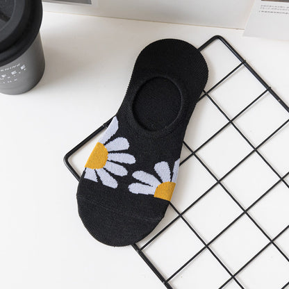Chaussettes Décontractées À Motifs De Chrysanthèmes