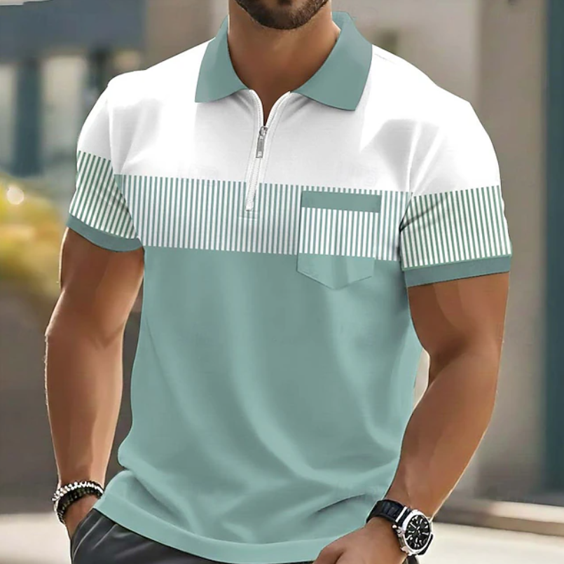 Yves | Polo élégant à fermeture zippée