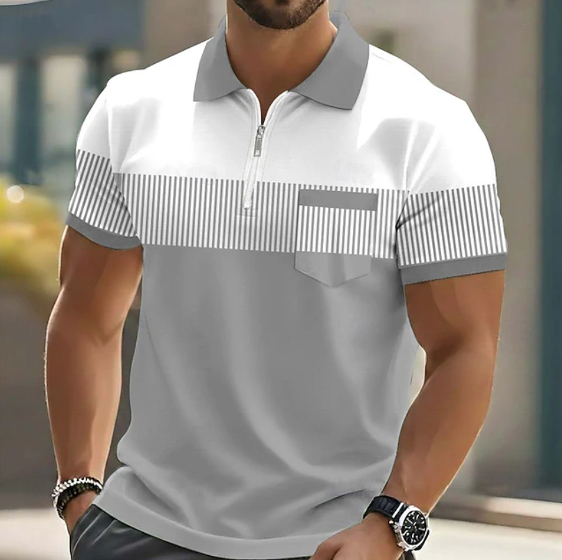 Yves | Polo élégant à fermeture zippée