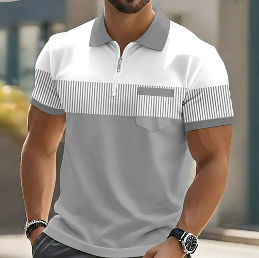 Yves | Polo élégant à fermeture zippée